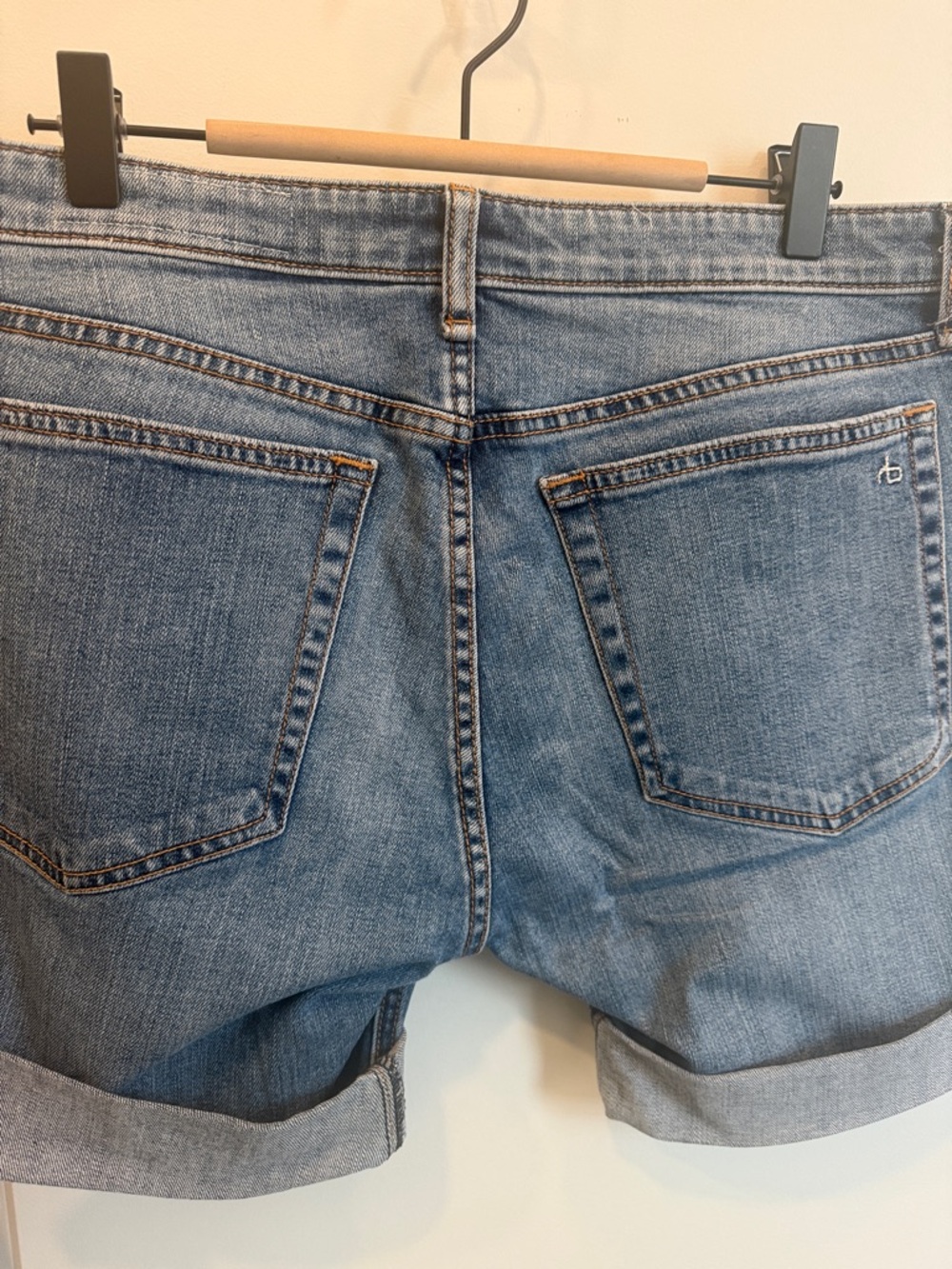 RAG AND BONE -Classic Rolled Cuff Denim Shorts - Picture 15 of 16